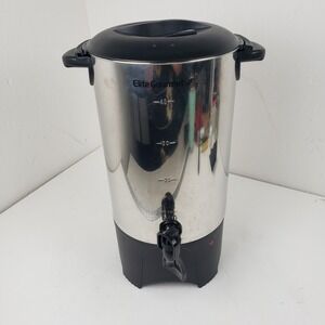 Elite Gourmet CC-45 Stainless Steel 45 Cup Coffee Urn Percolator Silver Black